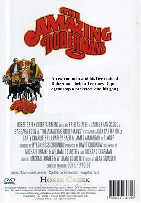 The Amazing Dobermans on DVD, Comedy, James Franciscus, Barbara Eden