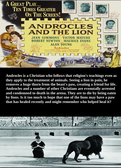 Androcles and the Lion on DVD, Adventure, Jean Simmons, Victor Mature