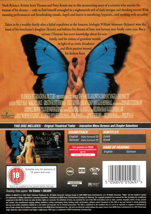 Angels and Insects on DVD, Drama, Mark Rylance, Kristin Scott Thomas