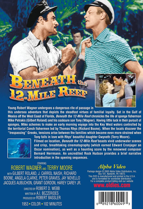 Beneath the 12-Mile Reef on DVD, Adventure, Robert Wagner, Terry Moore
