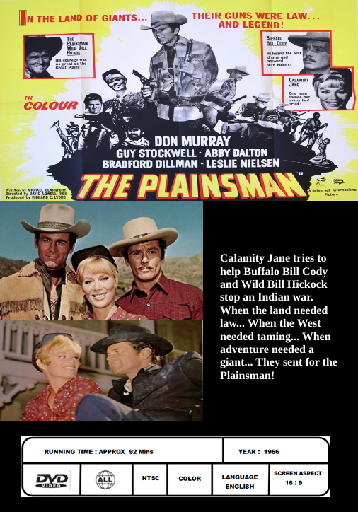 The Plainsman on DVD, Western, Don Murray, Guy Stockwell