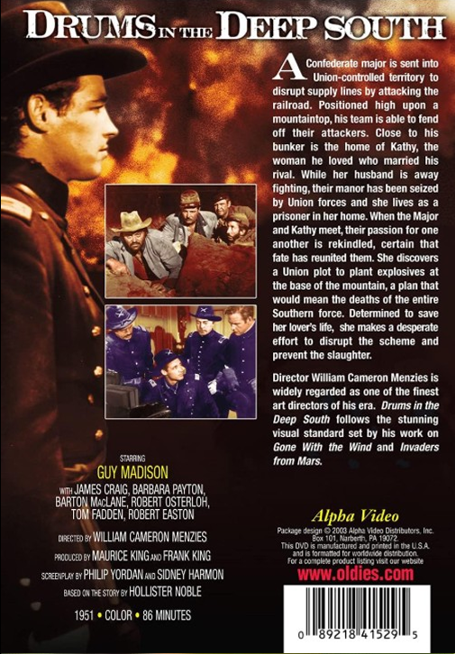 Drums in the Deep South on DVD, Drama, James Craig, Barbara Payton