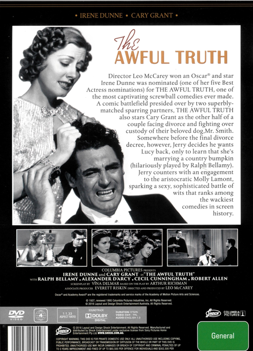 The Awful Truth on DVD, Comedy, Irene Dunne, Cary Grant