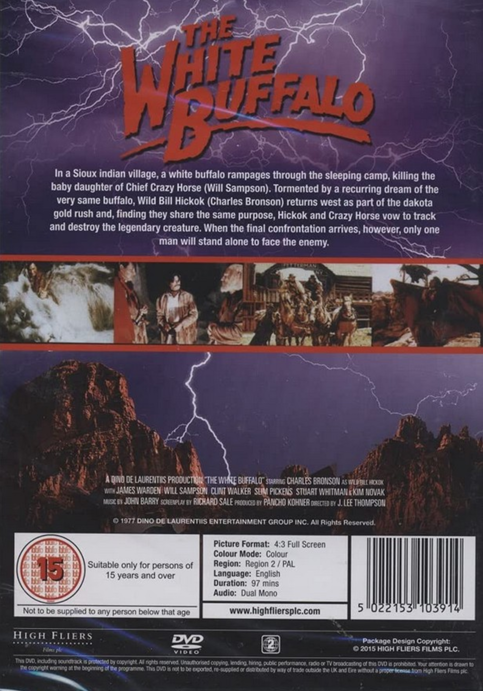 The White Buffalo 0n DVD, Action, Charles Bronson, Jack Warden