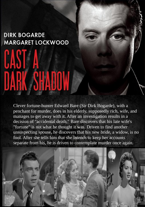 Cast a Dark Shadow on DVD, Crime, Dirk Bogarde, Margaret Lockwood