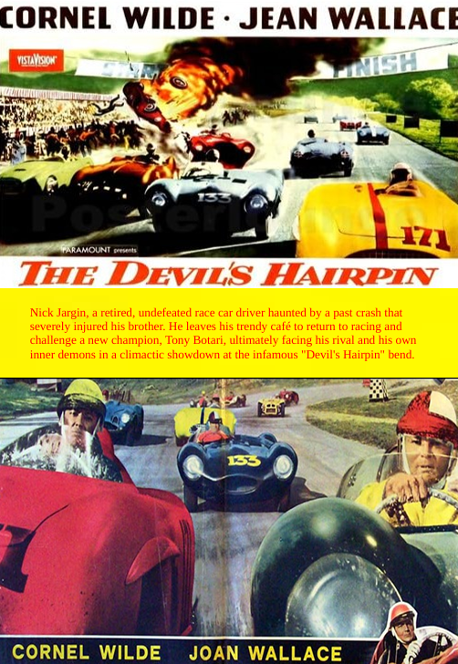 The Devil's Hairpin on DVD, Drama, Cornel Wilde, Jean Wallace