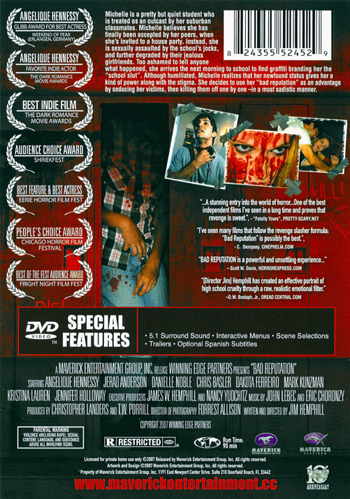 Bad Reputation on DVD, Drama, Angelique Hennessy, Jerad Anderson