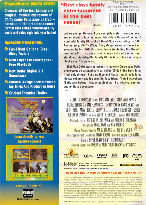 Chitty Chitty Bang Bang on DVD, Adventure, Dick Van Dyke, Sally Ann Howes