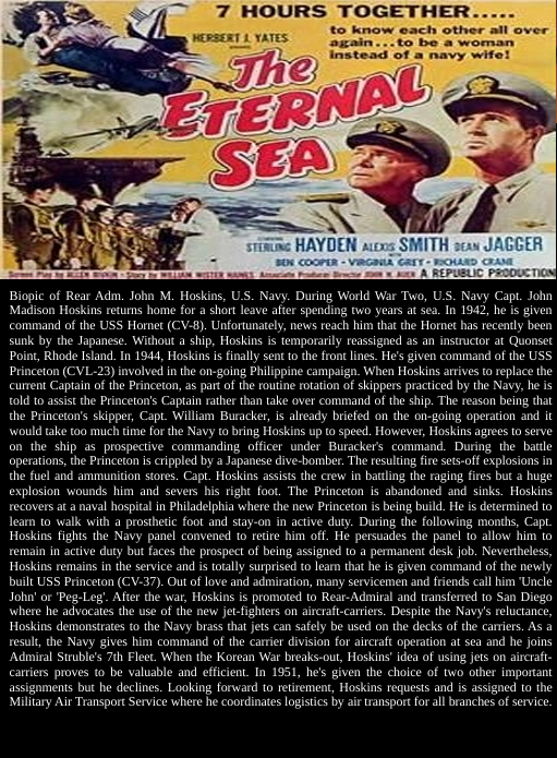 The Eternal Sea on DVD, Drama, Sterling Hayden, Alexis Smith