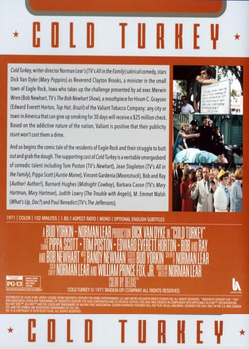 Cold Turkey on DVD, Comedy, Dick Van Dyke, Pippa Scott