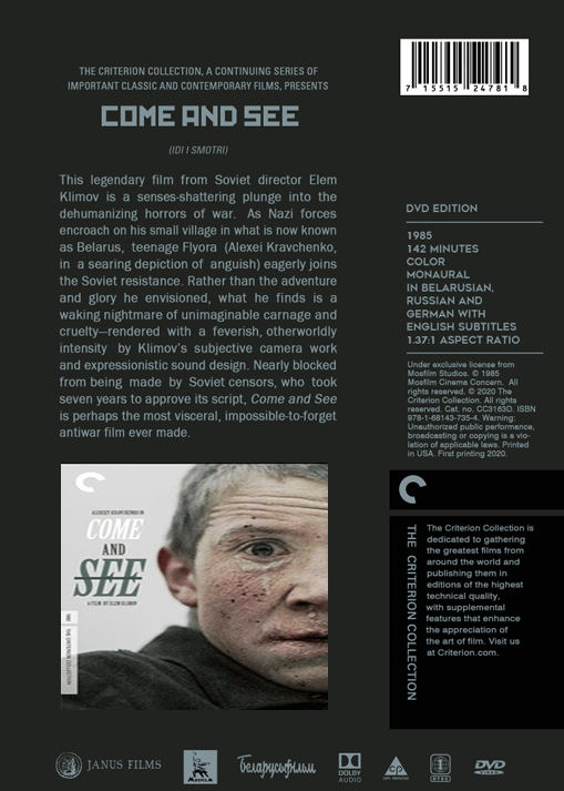 Come and See on DVD, Documentary, Ales Adamovich, Aleksandr Berda