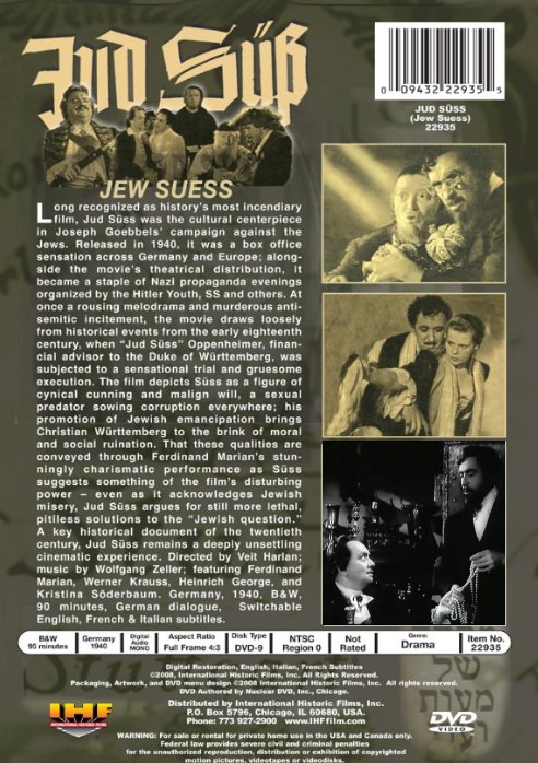 Jud Süß on DVD, Drama, Ferdinand Marian, Kristina Söderbaum