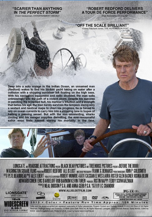 All Is Lost on DVD, Action, Robert Redford