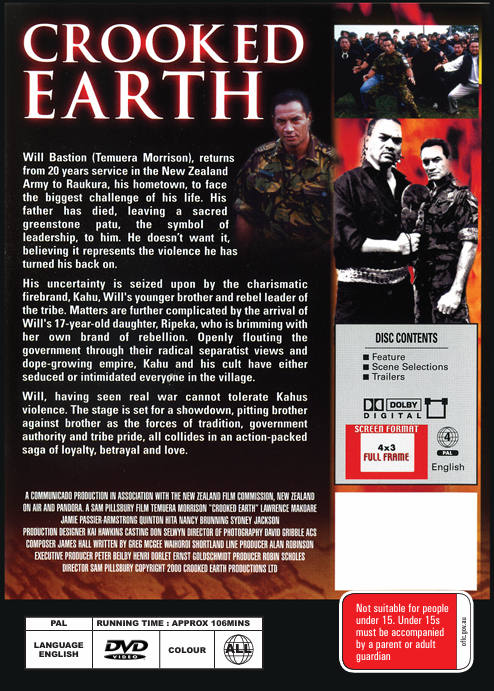 Crooked Earth on DVD, Drama, Temuera Morrison, Lawrence Makoare