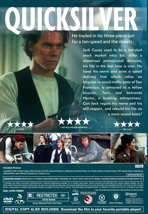 Quicksilver on DVD, Crime, Kevin Bacon, Jami Gertz