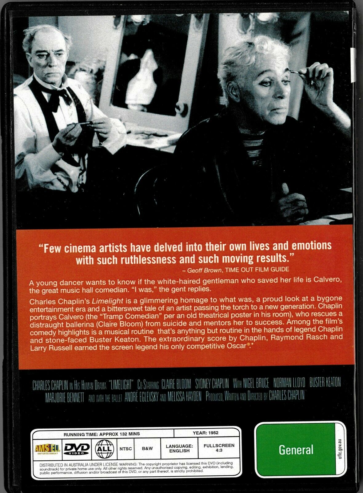 LIMEIGHT – DVD – CHARLIE CHAPLIN