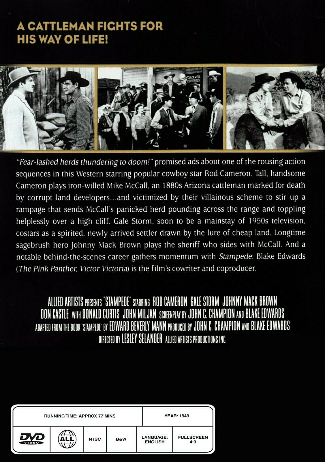 Stampede (1949) – DVD – Rod Cameron, Gale Storm – WESTERN