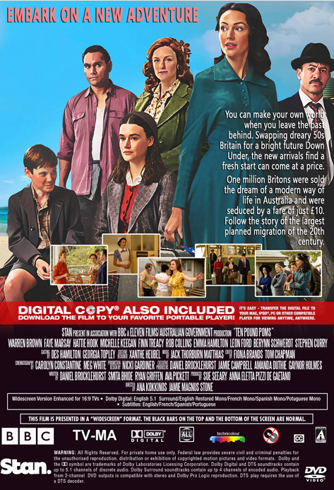 Ten Pound Poms on DVD, Drama, Warren Brown, Faye Marsay