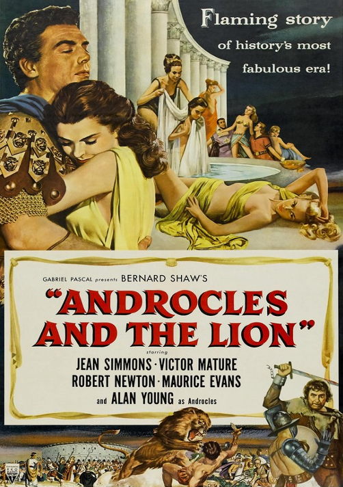 Androcles and the Lion on DVD, Adventure, Jean Simmons, Victor Mature