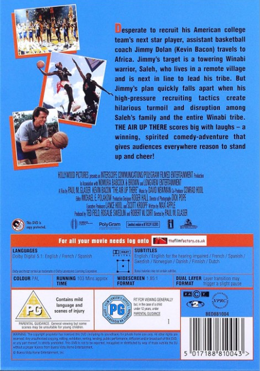 The Air Up There on DVD, Comedy, Kevin Bacon, Charles Gitonga Maina