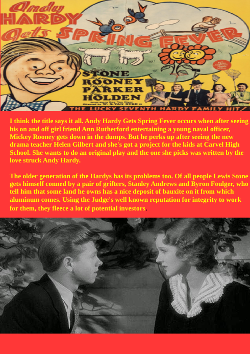 Andy Hardy Gets Spring Fever on DVD, Comedy, Lewis Stone, Mickey Rooney