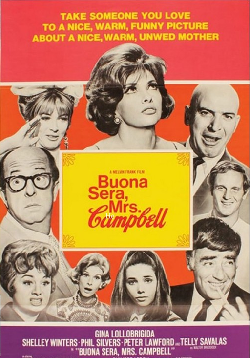 Buona Sera, Mrs. Campbell on DVD, Comedy, Gina Lollobrigida, Shelley Winters