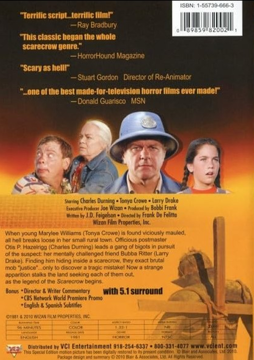 Dark Night of the Scarecrow on DVD, Horror, Charles Durning, Robert F. Lyons