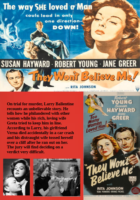 They Won't Believe Me on DVD, Drama, Robert Young, Susan Hayward