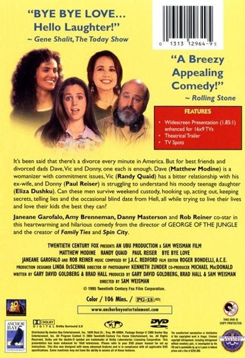 Bye Bye Love on DVD, Comedy, Matthew Modine, Randy Quaid