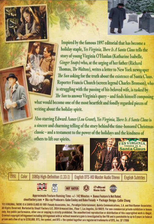 Yes Virginia There Is A Santa Claus on DVD, Drama, Richard Thomas, Edward Asner
