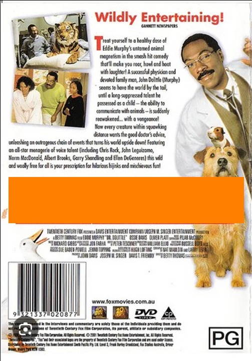 Doctor Dolittle on DVD, Comedy, Eddie Murphy, Peter Boyle