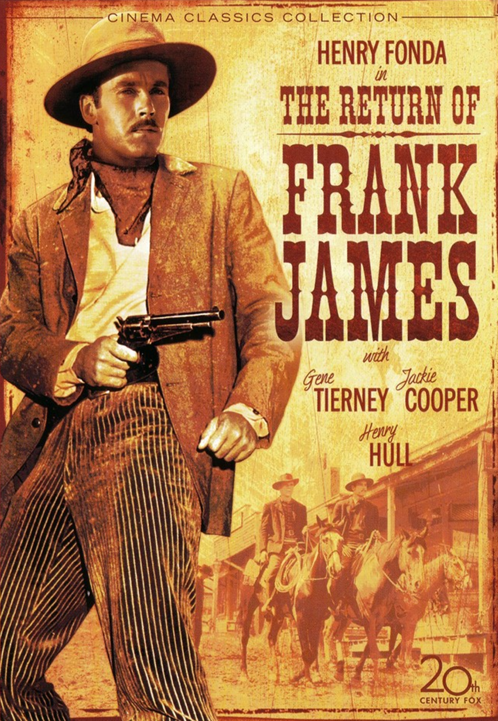 The Return of Frank James on DVD, Western, Henry Fonda, Gene Tierney