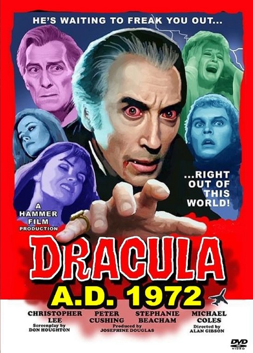 Dracula A.D. 1972 on DVD, Horror, Christopher Lee, Peter Cushing