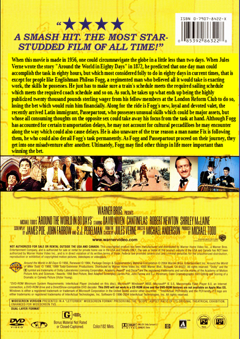 Around the World in 80 Days on DVD, Adventure, David Niven, Cantinflas