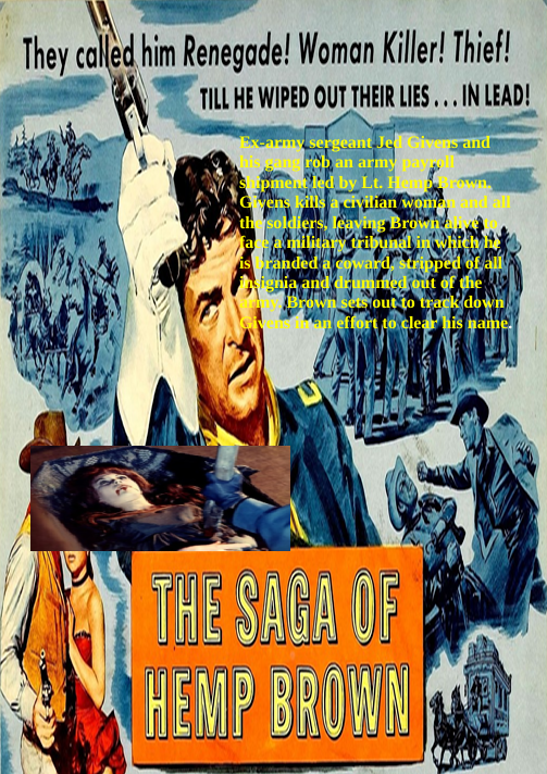 The Saga of Hemp Brown on DVD, Western, Rory Calhoun, Beverly Garland