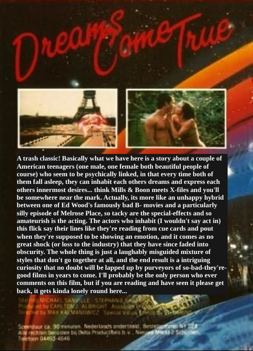 Dreams Come True on DVD, Romance,  Michael Sanville, Stephanie Shuford