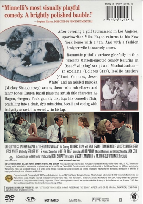 Designing Woman on DVD, Comedy, Gregory Peck, Lauren Bacall