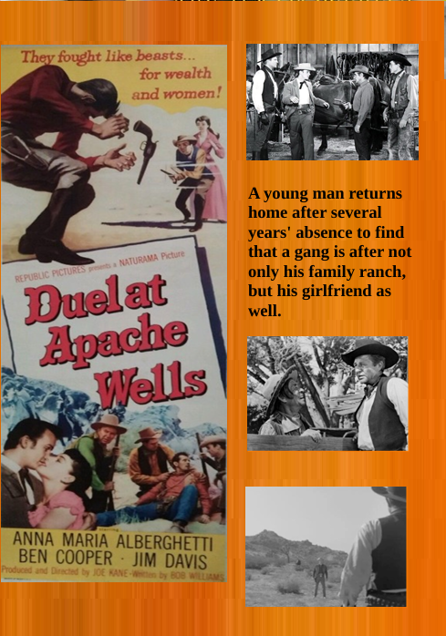 Duel at Apache Wells South on DVD, Drama, Anna Maria Alberghetti, Ben Cooper
