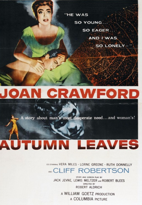 Autumn Leaves on DVD, Drama, Joan Crawford, Cliff Robertson