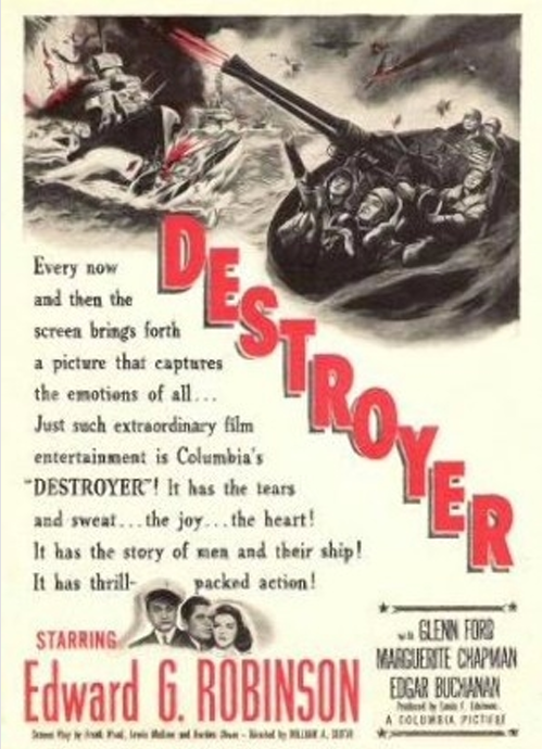 Destroyer on DVD, War, Edward G. Robinson, Glenn Ford