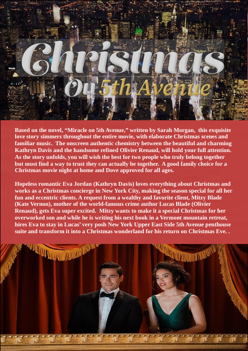 Christmas on 5th Avenue on DVD, Romance, Kathryn Davis, Olivier Renaud