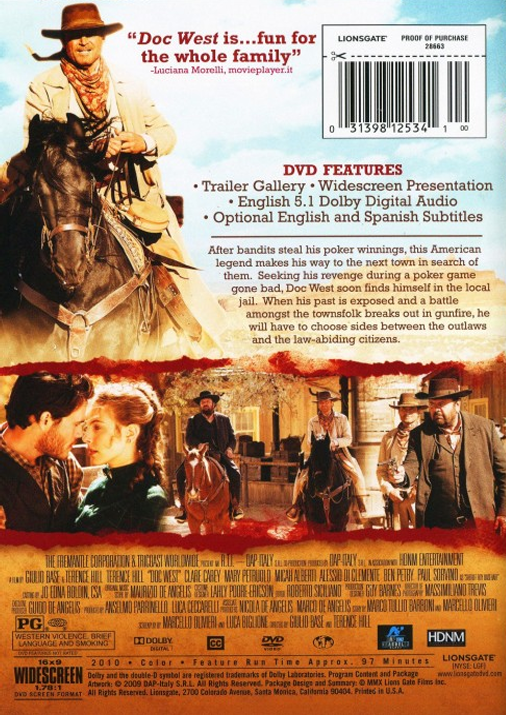 Doc West on DVD, Drama, Terence Hill, Clare Carey