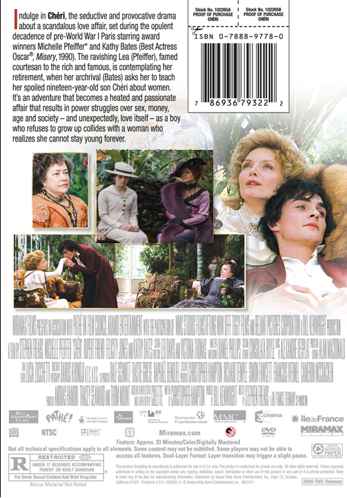 Chéri on DVD, Comedy, Michelle Pfeiffer, Rupert Friend