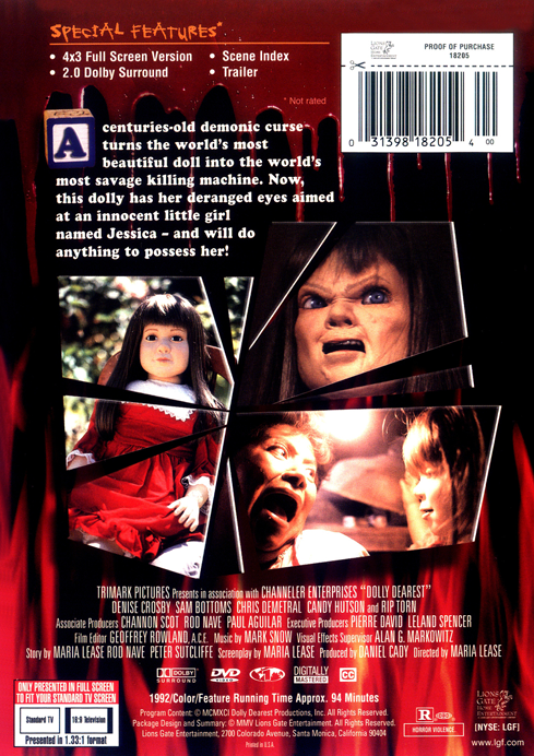 Dolly Dearest on DVD, Horror, Denise Crosby, Sam Bottoms