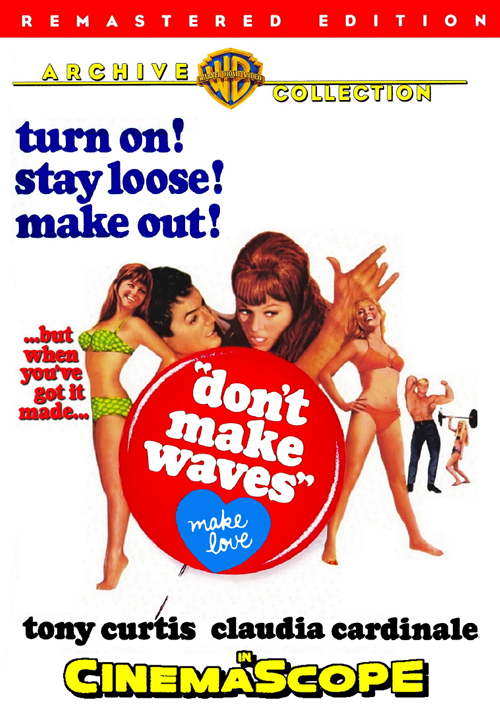Don't Make Waves on DVD, Comedy, Tony Curtis, Claudia Cardinale