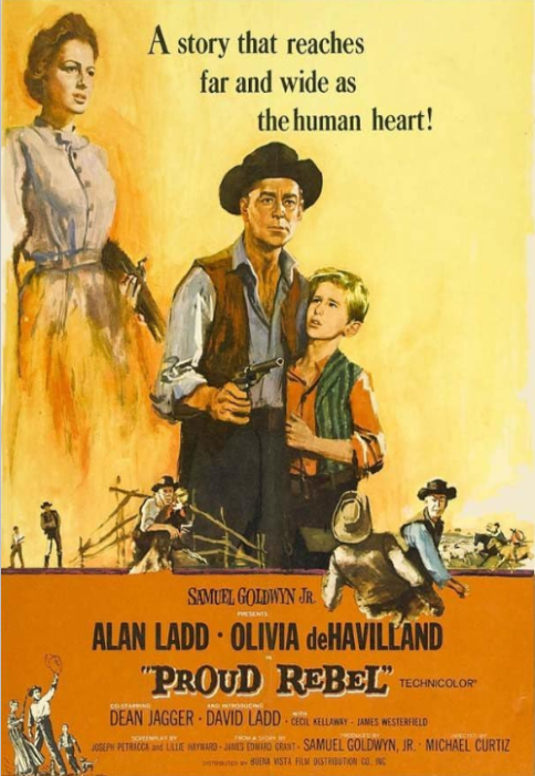 The Proud Rebel on DVD, Western, Alan Ladd, Olivia De Havilland