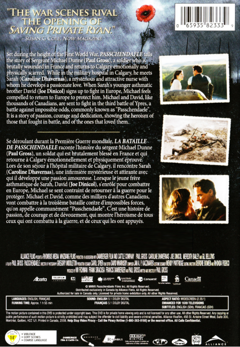 Passchendaele on DVD and DOWNLOAD, War, Paul Gross, Michael Greyeyes