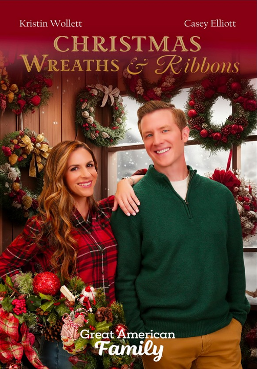 Christmas Wreaths and Ribbons on DVD, Romance, Kristin Wollett, Casey Elliott