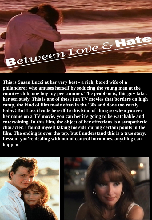 Between Love and Hate on DVD, Crime,  Susan Lucci, Patrick Van Horn