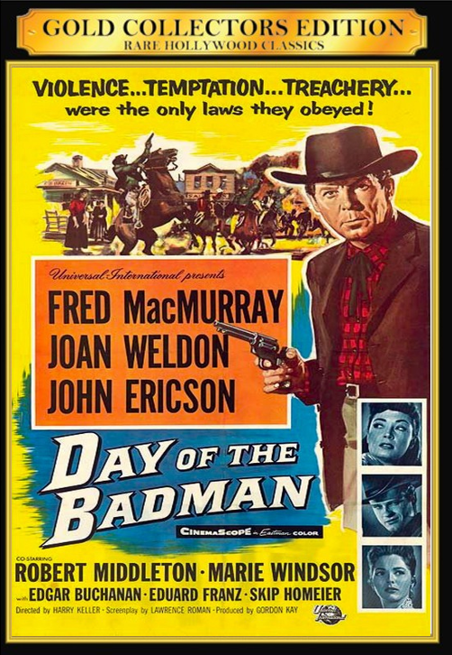 Day of the Badman on DVD, Western, Fred MacMurray, Joan Weldon